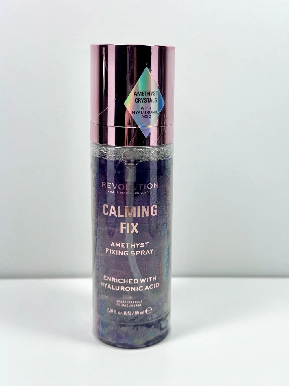 Revolution Calming Fix Amethyst Fixing Spray - Purple Metallic Cap